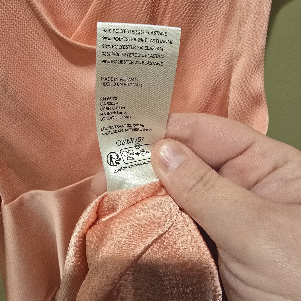 NWT Free People Blush Pink Mini Ruffle Wrap Scarlett Dress with Gold Buttons - Picture 8 of 10